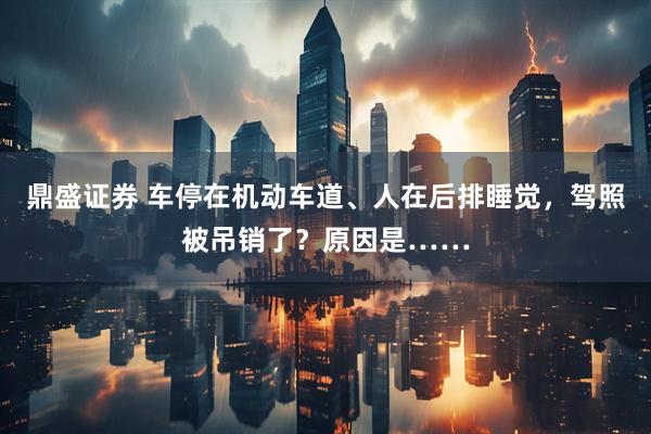 鼎盛证券 车停在机动车道、人在后排睡觉,驾照被吊销了?原因是……